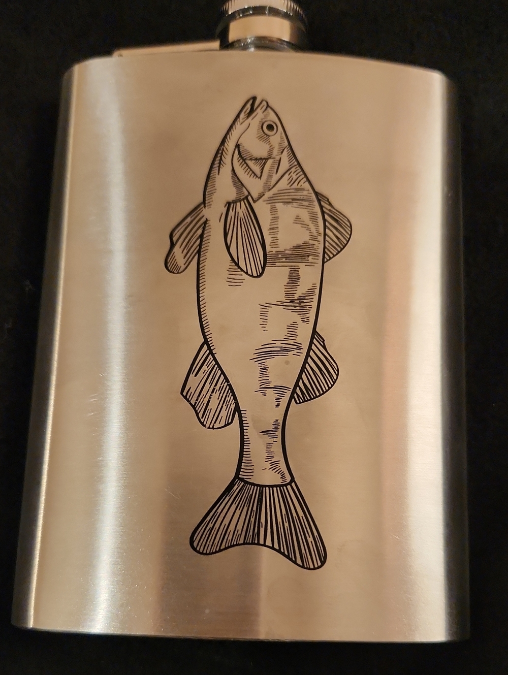 Stainless Steel Fish Flask - Silver